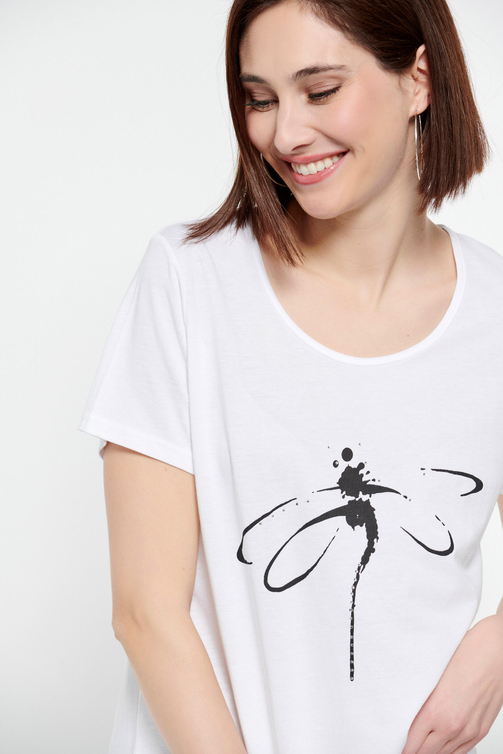 Κοντομάνικη μπλούζα με σχέδιο | Γυναικεία Ρούχα Bill Cost